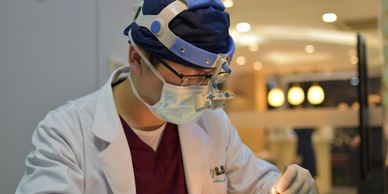 Doctor at workstation